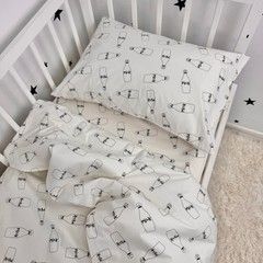 Постільна білизна в дитяче ліжечко 120х60 см Oh My Kids &laquo;Milk Bottles&raquo;