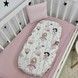 Набір в коляску для дівчинки: простирадло+подушка Oh My Kids "Феєчки" рожевий