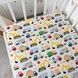 Простирадло на гумці для дитячого ліжка 120х60 см Oh My Kids "Машинки різнокольорові" для хлопчика