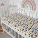 Простирадло на гумці для дитячого ліжка 120х60 см Oh My Kids "Машинки різнокольорові" для хлопчика