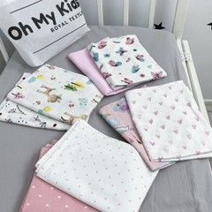Набір дитячих пелюшок 8 шт Oh My Kids "Pink"