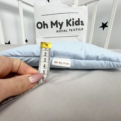 Подушка в коляску 25х30 см Oh My Kids Голубая однотонная