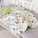 Бавовняний плед-конверт на виписку для хлопчика Oh My Kids "Ракети" зелений