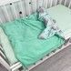 Комплект бортики+плед у дитяче ліжечко 120х60 см Oh My Kids "Единорожки на хмарках"
