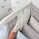 Бортики подушки 6 шт зі зйомними наволочками у дитяче ліжко Oh My Kids "Зірки Сірі"