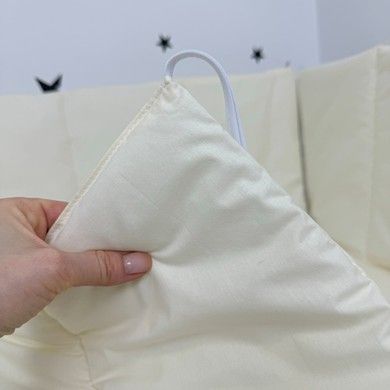 Однотонные бортики в детскую кроватку 120х60 см Oh My Kids Молочный