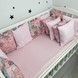 Комплект бортики+плед у дитяче ліжечко 120х60 см Oh My Kids "Единорожки" рожевий