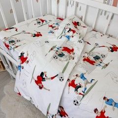 Підковдра на блискавці 120х90 см для хлопчика Oh My Kids "Футбол" ранфорс