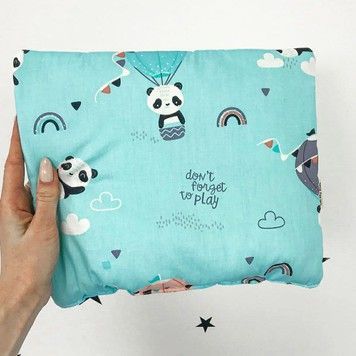 Подушка в коляску Oh My Kids Панды 25х30 см