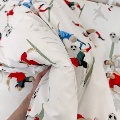 Пододеяльник на молнии 120х90 см для мальчика Oh My Kids "Футбол" ранфорс