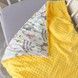 Всесезонна ковдра 100х80 см у ліжечко Oh My Kids &laquo;Звірята на галявині&raquo; жовтий