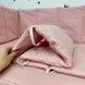 Сатиновый однотонный комплект в кроватку Oh My Kids "Розово-пудровый"