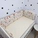 Бортики со съемными наволочками в детскую кроватку Oh My Kids "Лисички Совушки" 4 шт