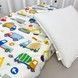 Набір в коляску для хлопчика: простирадло+подушка Oh My Kids "Машинки" білий