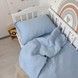 Постільна білизна з органічного мусліну у ліжко 120х60 см Oh My Kids "Sky Blue" блакитний