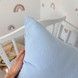 Постільна білизна з органічного мусліну у ліжко 120х60 см Oh My Kids "Sky Blue" блакитний