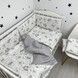 Сатиновий постільний набір у дитяче ліжечко 120х60 см Oh My Kids "Ведмедики"