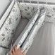 Сатиновий постільний набір у дитяче ліжечко 120х60 см Oh My Kids "Ведмедики"