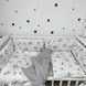 Сатиновий постільний набір у дитяче ліжечко 120х60 см Oh My Kids "Ведмедики"