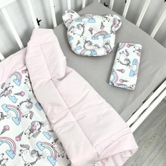 Комплект в коляску або ліжечко для новонародженого Oh My Kids "Единороги"