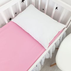 Простинь в ліжечко Oh My Kids 120х60 см рожеве