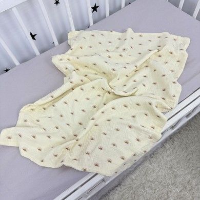 Дитячий літній мусліновий плед 90х70 см Oh My Kids "Sun"