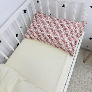 Комплект для девочки в кроватку 120х60 см: бортики+постельное белье Oh My Kids "Мишки" пудровый