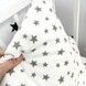 Фланелева дитяча постільна білизна Oh My Kids "Stars" сірий