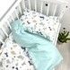 Сатинова постільна білизна в ліжечко 120х60 см Oh My Kids &laquo;Динозаври&raquo;