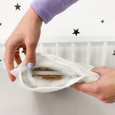 Натуральний кокон з кокосовим матрацом 6 см Oh My Kids "Milk bottle"