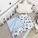 Пододеяльник детский натуральный 105х140 см Oh My Kids "Ретро машинки" голубой