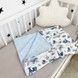 Пододеяльник детский натуральный 105х140 см Oh My Kids "Ретро машинки" голубой
