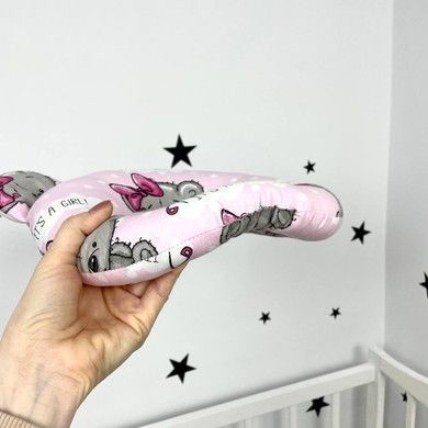 Подушечка позиционер для новорождённых Oh My Kids &laquo;Мишки&raquo; розовый