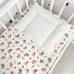 Фланелева простинь на резинці в ліжечко Oh My Kids™ 120х60 см "Butterflies"