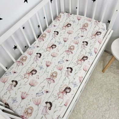 Детская простыня для девочки в кроватку 120х60 см Oh My Kids "Феечки"