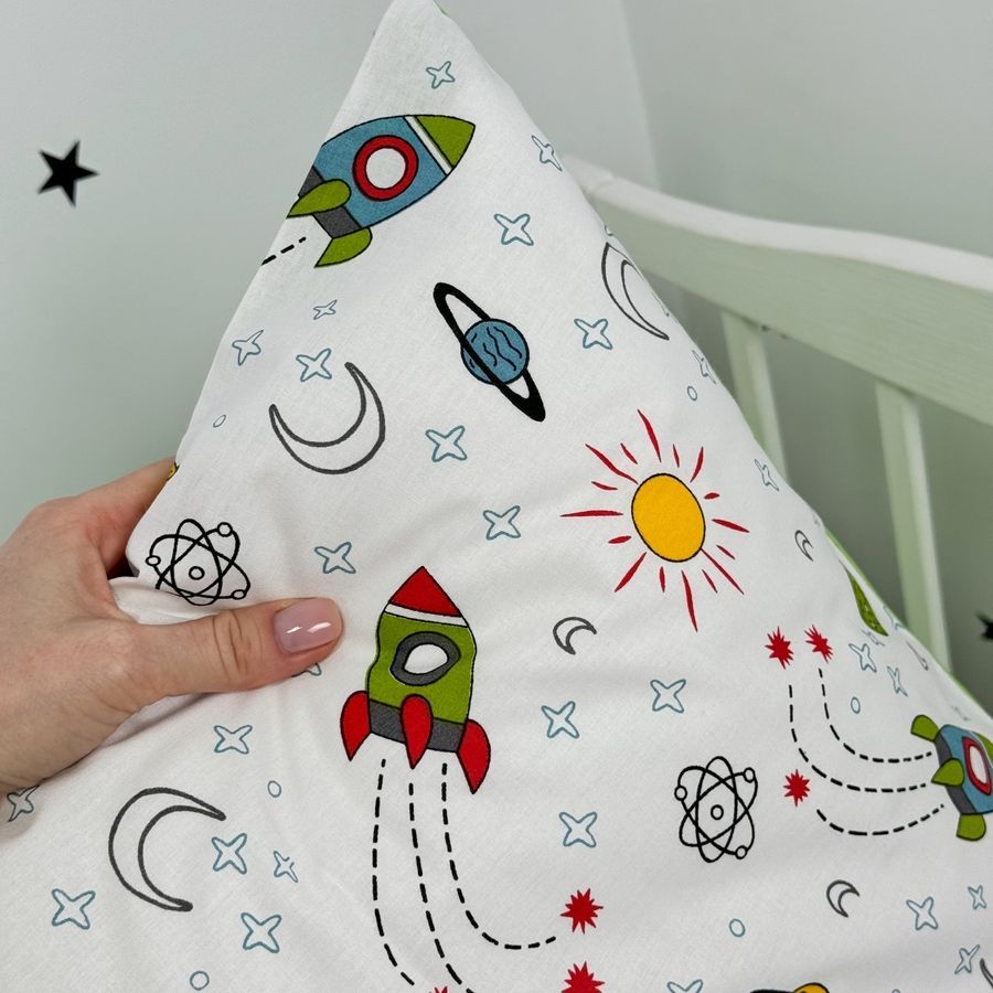 Постільна білизна для новонародженого Oh My Kids "Rockets" зелений
