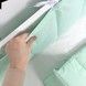 Бортик однотонный тонкий 180х30 см в детскую кроватку Oh My Kids "Mint" мятный