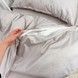 Дитяча однотона сатинова постільна білизна для ліжка 120х60 см Oh My Kids сіро-ліловий