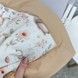 Ковдра-плед для дівчинки 100х80 см Oh My Kids "Лисички Совенята" бежевий