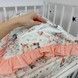 Натуральный комплект постельного белья с рюшами в кровать 120х60 см Oh My Kids &laquo;Зверюшки&raquo; персиковый ранфорс