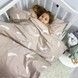Сатиновое постельное белье в кроватку 120х60 см Oh My Kids "Перья" бежевый