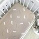 Сатиновое постельное белье в кроватку 120х60 см Oh My Kids "Перья" бежевый
