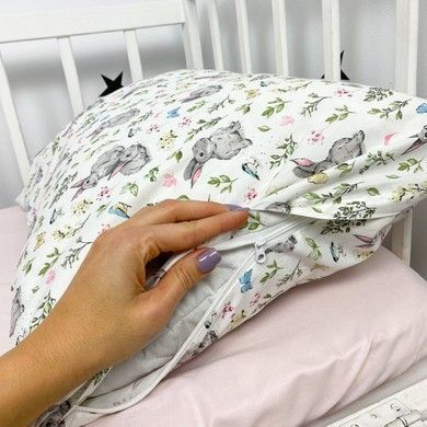 Дитяча наволочка 40х60 см сатин Oh My Kids "Зайчики"