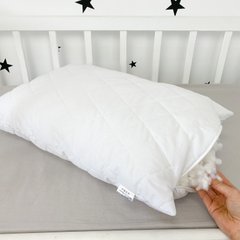 Дитяча подушка з регуляюванням висоти 1-6 роки 40х60 см ЄВРО біла