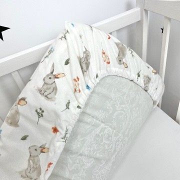 Тепла фланелева дитяча постільна білизна Oh My Kids "Зайчики"