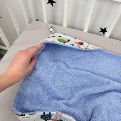 Махровий рушник 70х70 см для хлопчика Oh My Kids "Різнокольорові машинки"