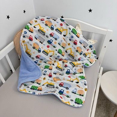 Махровий рушник 70х70 см для хлопчика Oh My Kids "Різнокольорові машинки"