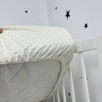 Набір у дитяче ліжечко 120х60 см Oh My Kids "Dots" молочний