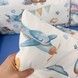 Бортики тонкі зі зйомними наволочками 6 шт у дитяче ліжко Oh My Kids "Паровозики" фланель