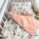 Дитяча постільна білизна у ліжечко 120х60 см для дівчинки Oh My Kids &laquo;Зайчики Лисички&raquo; персиковий
